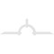 Ekena Millwork Ericson Architectural Grade PVC Gable Bracket, 96"W x 28"H x 2"D x 4"F, 7/12 Pitch GBP096X28X0204ERI00 - alternate 5
